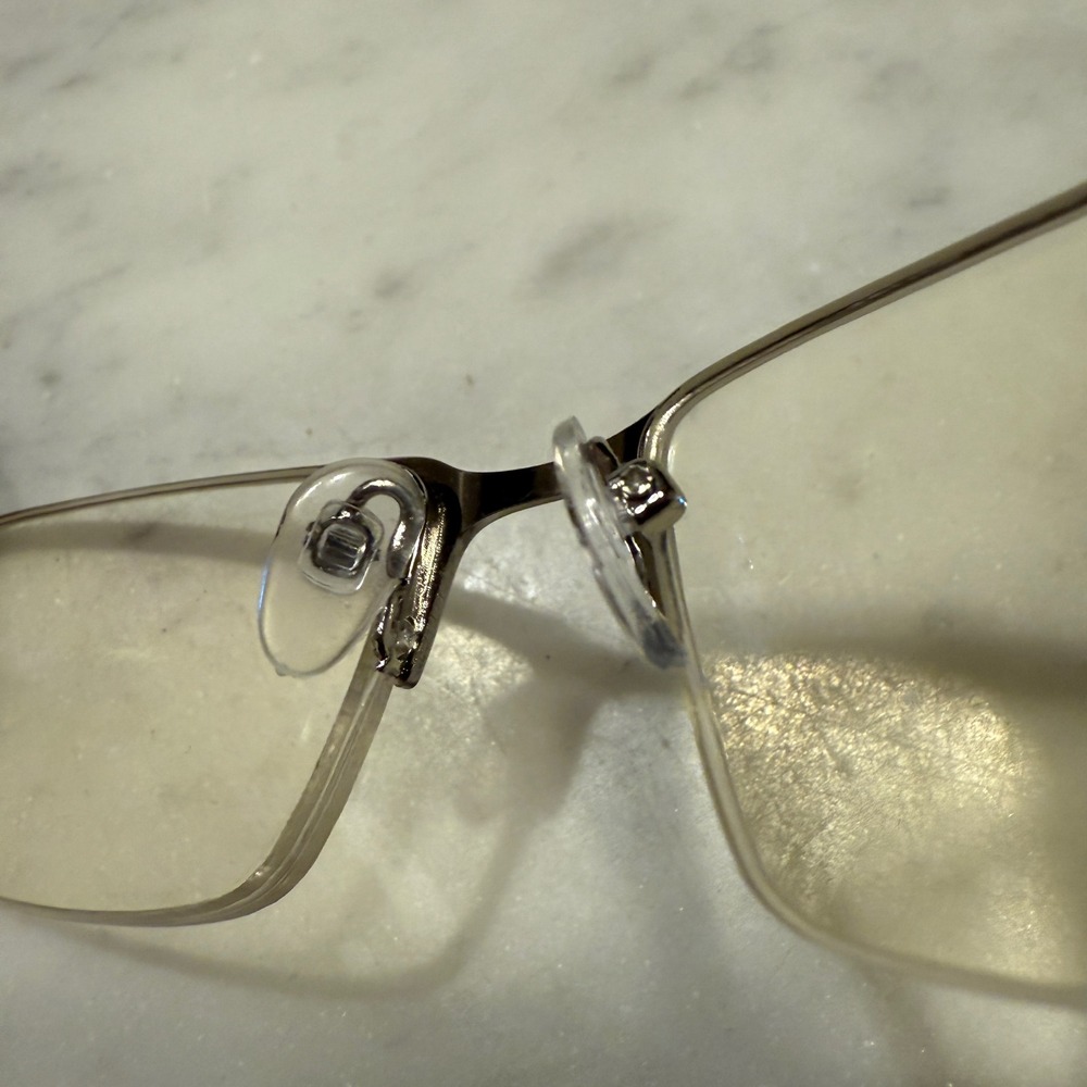 Rimless Rectangular Eyeglasses Silver Metal Frame… - image 5